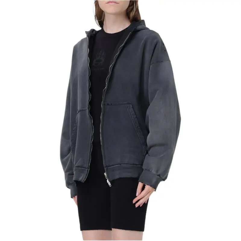 Balenciaga Graphic Printed Zip Up Hoodie-9