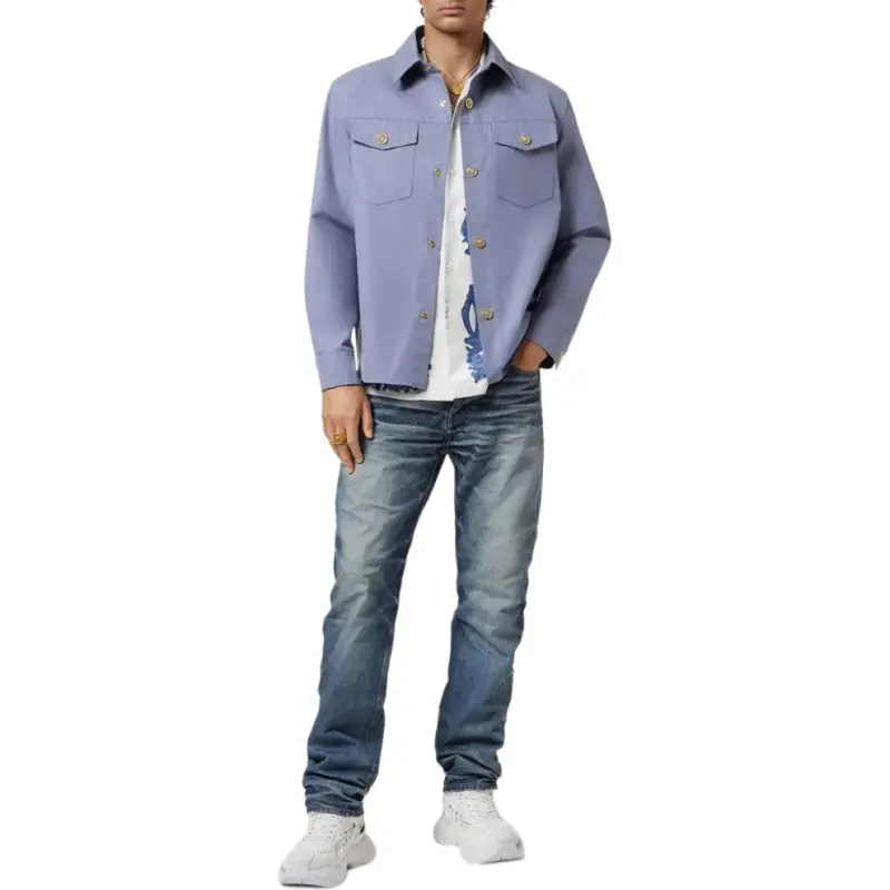 VERSACE Gabardine Overshirt-3