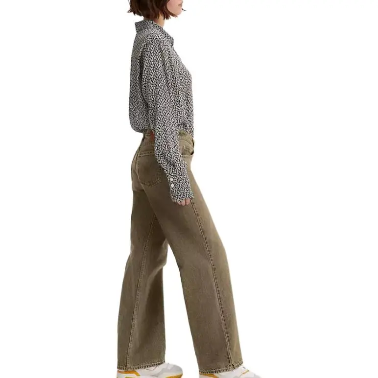 Levi's Low Cut Loose Brown Rock Crocodile Skin Jeans Women's Brown-3