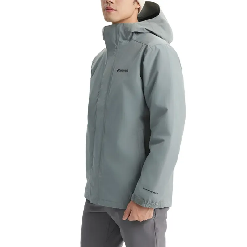 Columbia Omni Heat Water Resistant Warm Heat Reflective Windbreaker Jacket Men's Gray-3