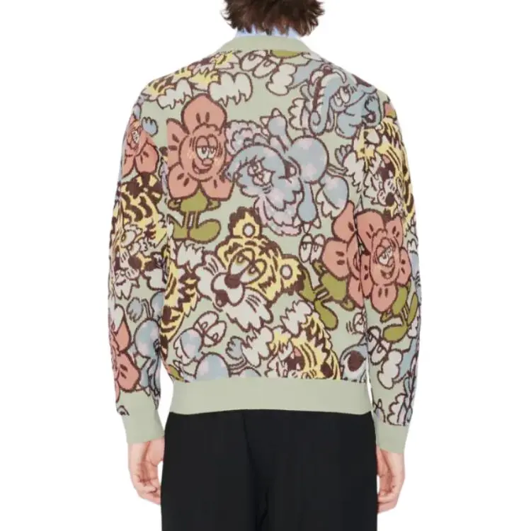 KENZO Floral Jacquard Verdy Cardigan-3