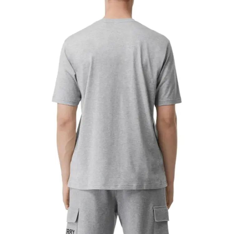 Burberry Horseferry T Shirt Men's Light Heather Gray-5