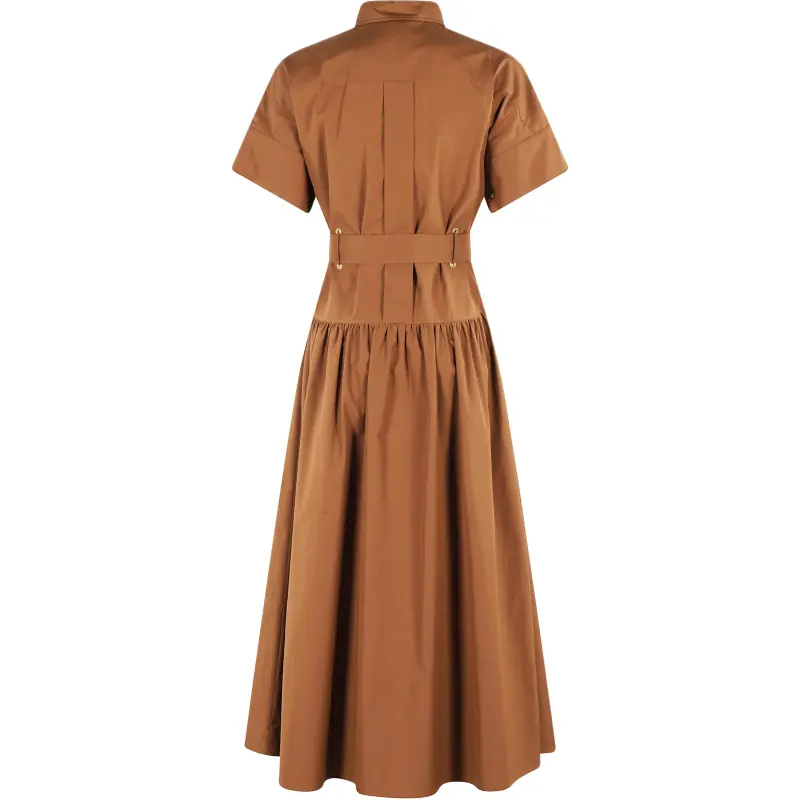 MaxMara Short Sleeved Dress Women's Brown-1