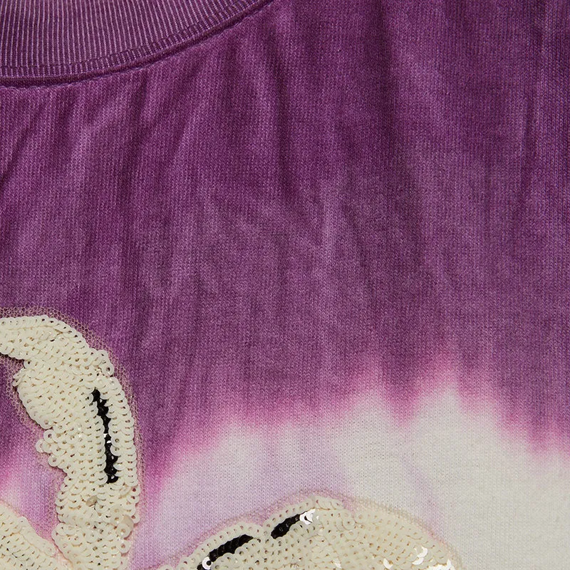 GUCCI Sequin Graphic Cropped T Shirt-1