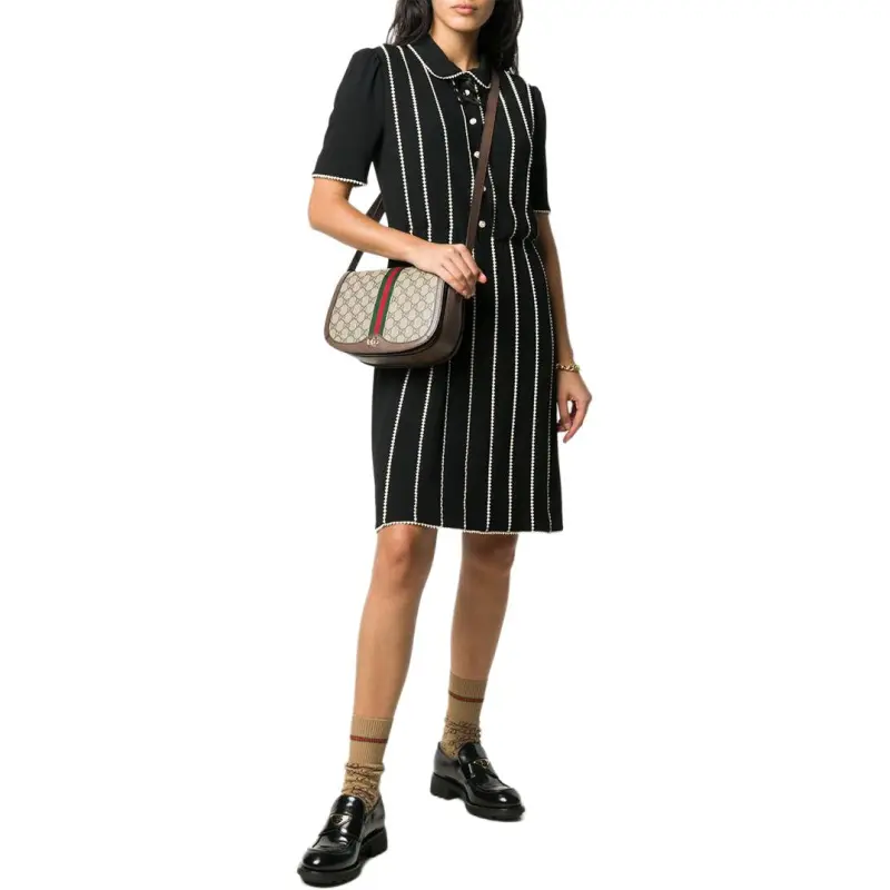 GUCCI SS23 Short Sleeved Dresses Women's Black-1