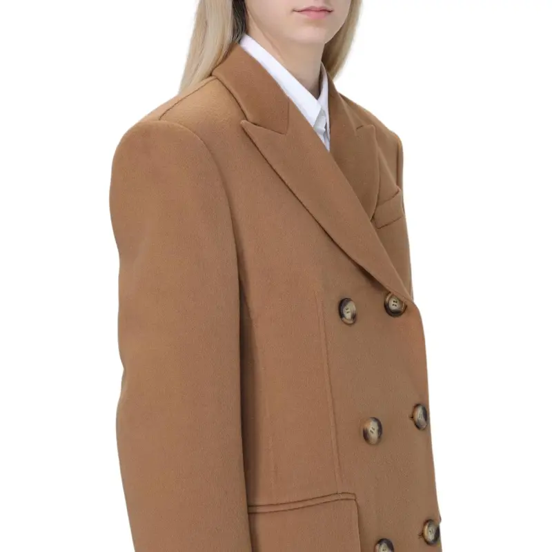 SportMax Double Breasted Long Sleeved Coat-6