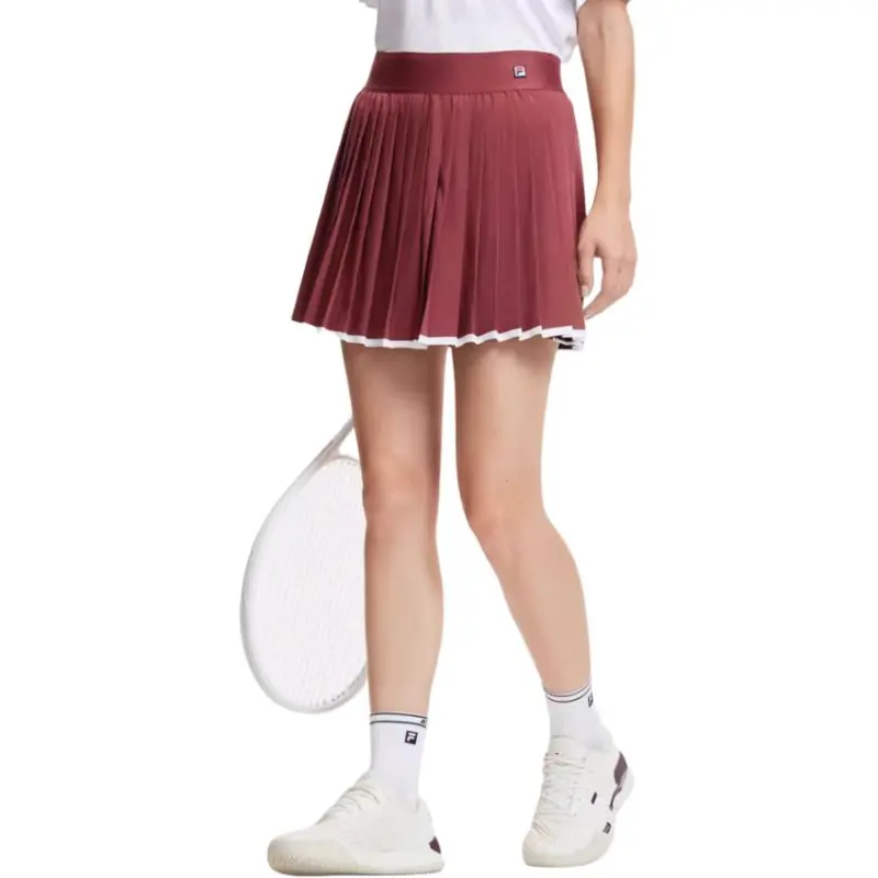 FILA SS24 Casual Short Skirts Women's Wine Red-1