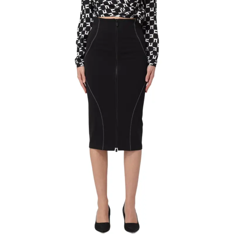 PINKO Zip Up High Waist Skirt-2