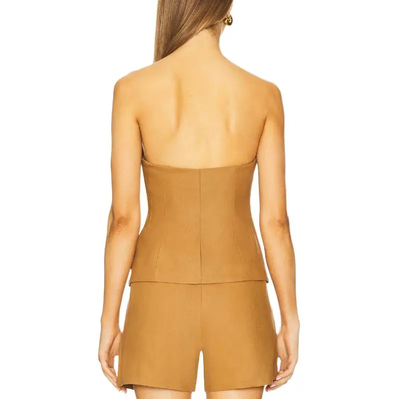 A.L.C. Strapless Top Women's Brown-1