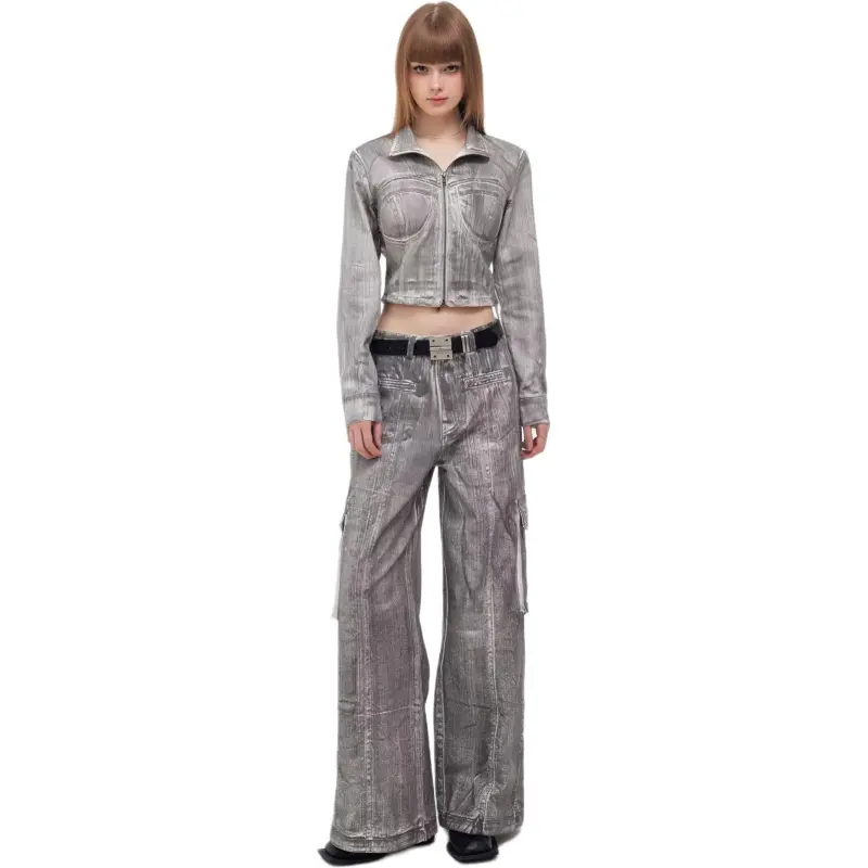 YJ1NGZYZJ Denim Jacket Women's Brushed Color-2