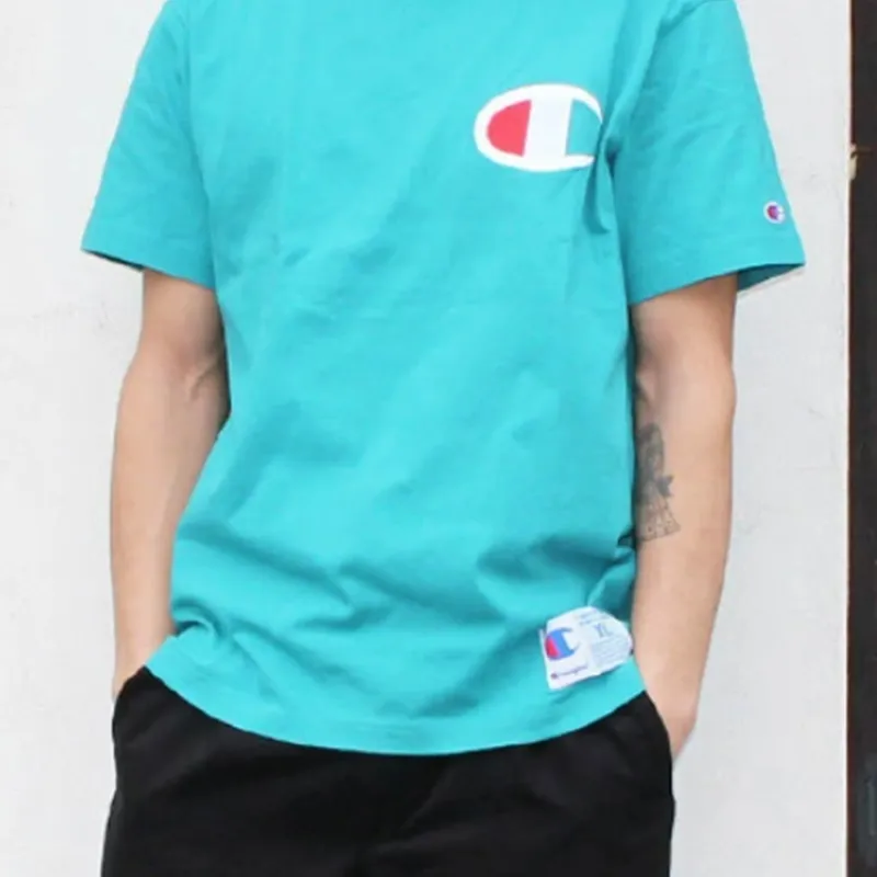 Champion T-Shirt Japan Version Unisex Lake Blue-1