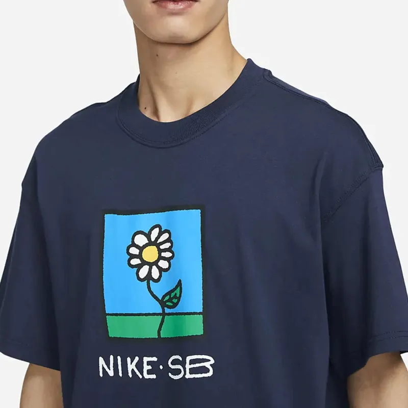 Nike T Shirts Men Navy Blue-3