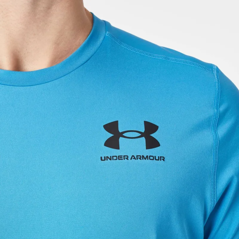 Under Armour HeatGear T Shirt Men's Ether Blue/Black-2