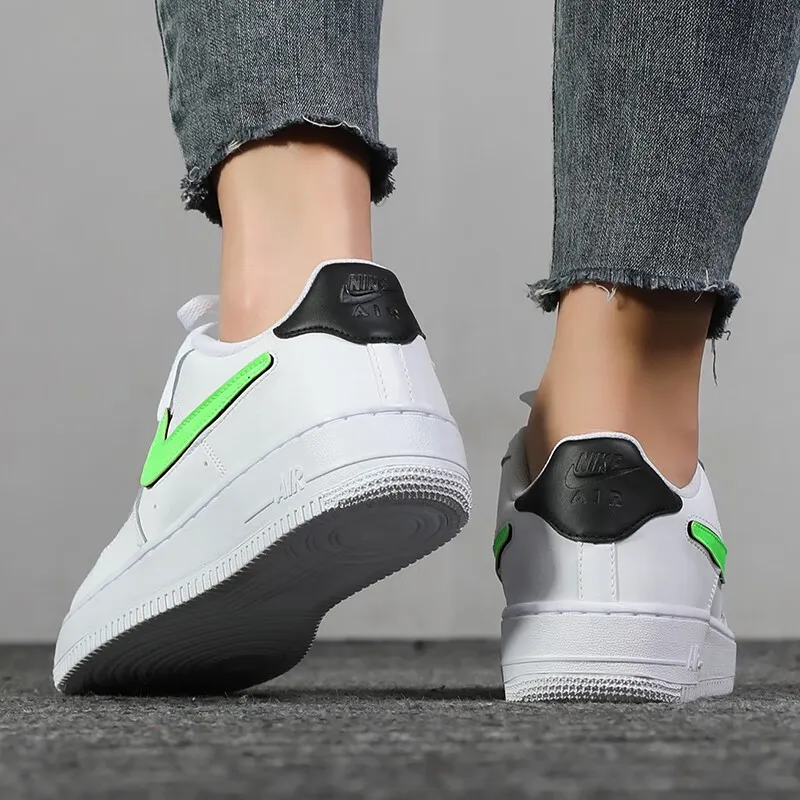 Nike Air Force 1 Low Removable Swoosh White Green Strike GS-3