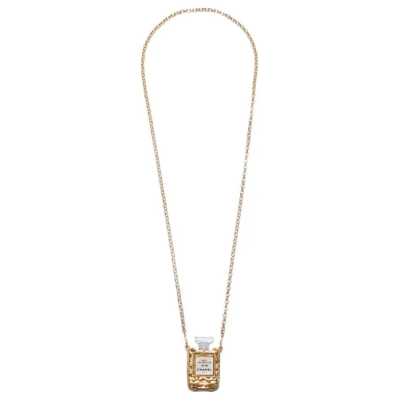 CHANEL 1990s Perfume Bottle Necklace-1