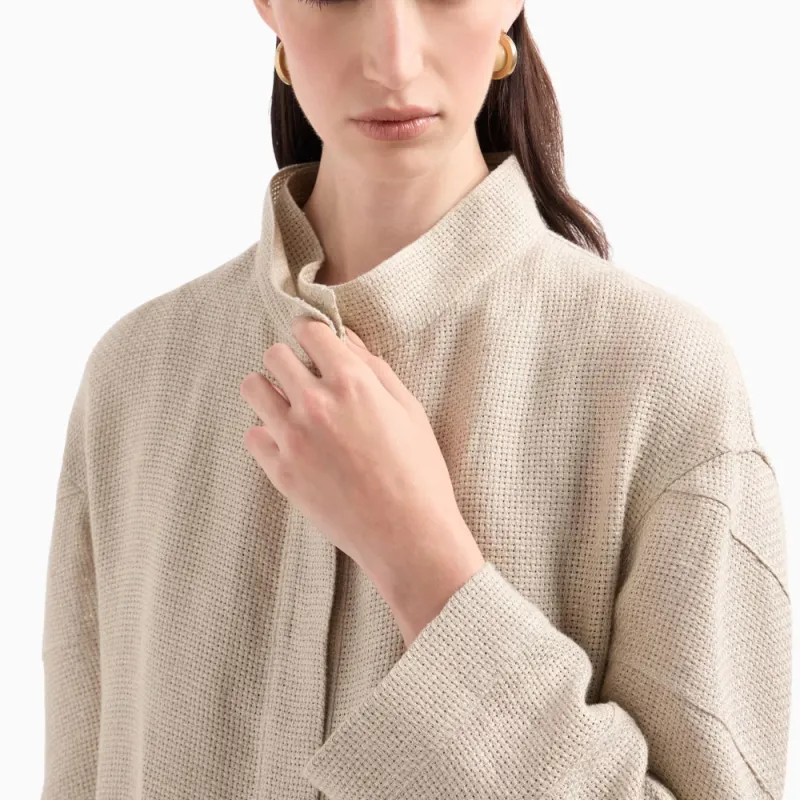 GIORGIO ARMANI Single breasted Jacket In Linen Gauze-4