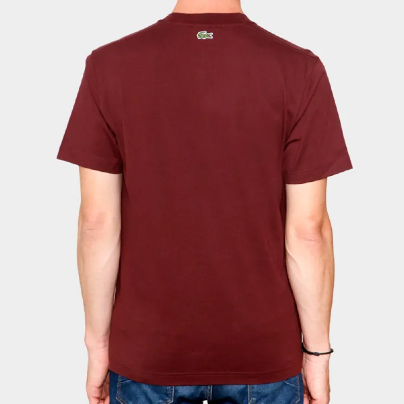 LACOSTE T Shirts Men Bordeaux-2