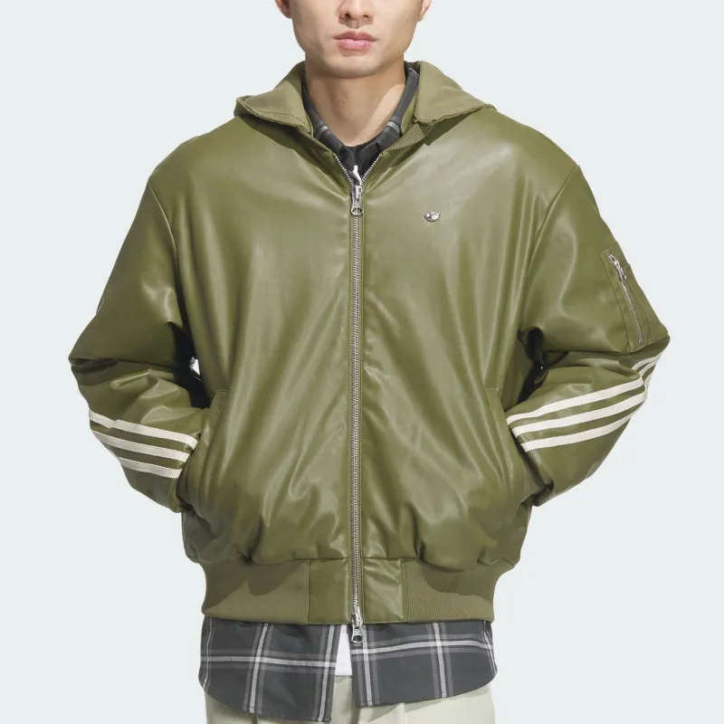 Adidas Originals FW24 Jackets Coats Men's Dark Olive Green-1