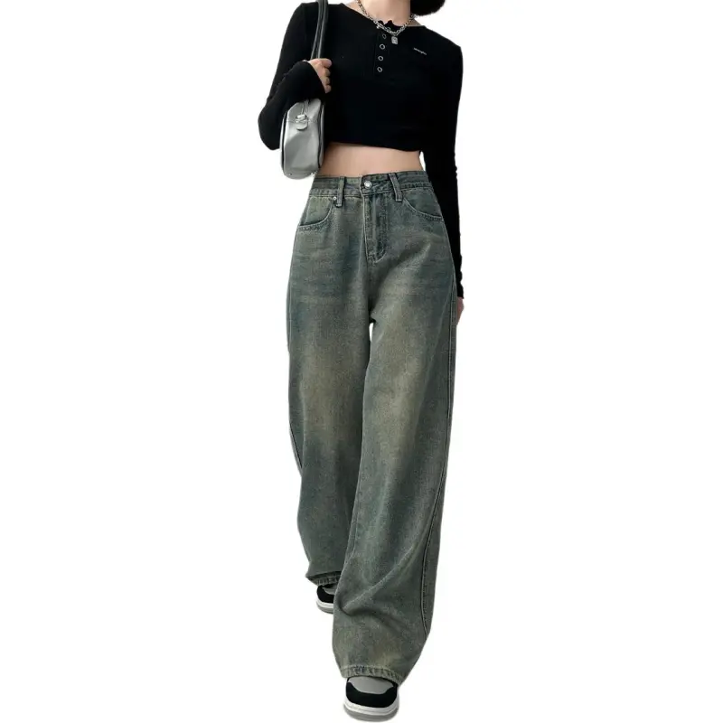 Concubine Zhu Jeans Women's Vintage Blue-1