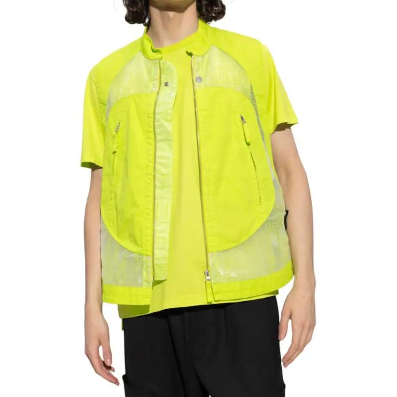 STONE ISLAND Mesh Panelled Zipped Vest-2