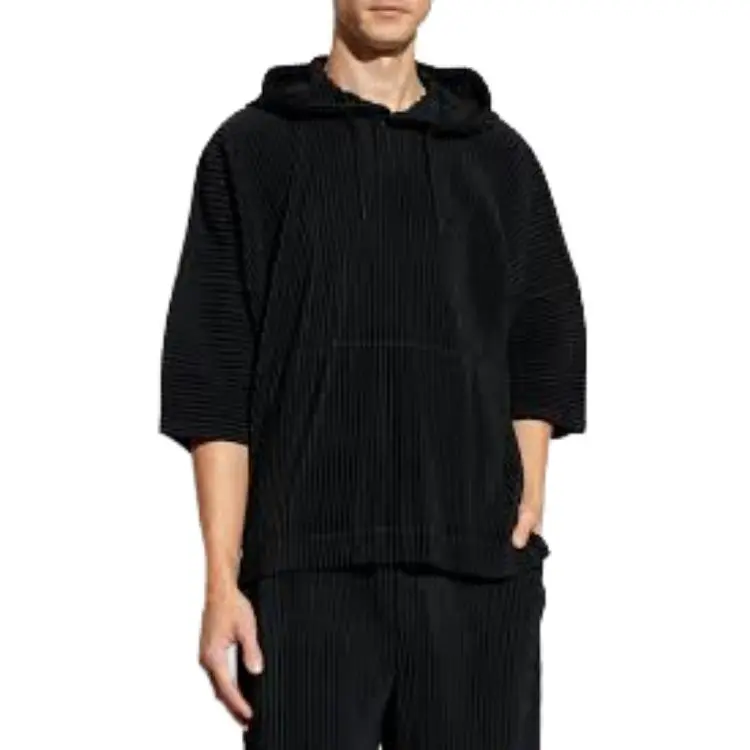 Homme Plissé Issey Miyake Mc June Plissé Hooded T shirt-1