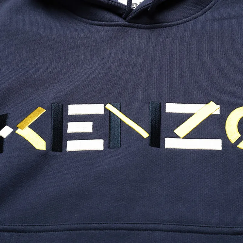 KENZO Logo Embroidered Hoodie-6