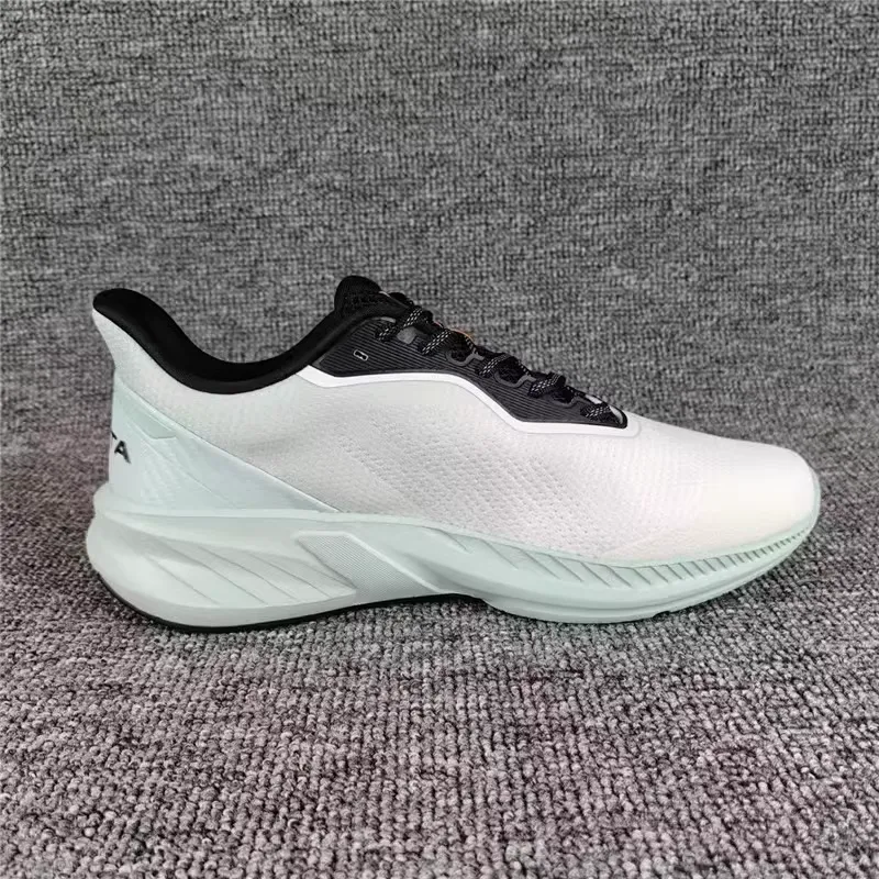 Anta Running Collection Cushioned Slip-Resistant Abrasion-Resistant Low-Top Sprint Running Shoes Men's White Green-1