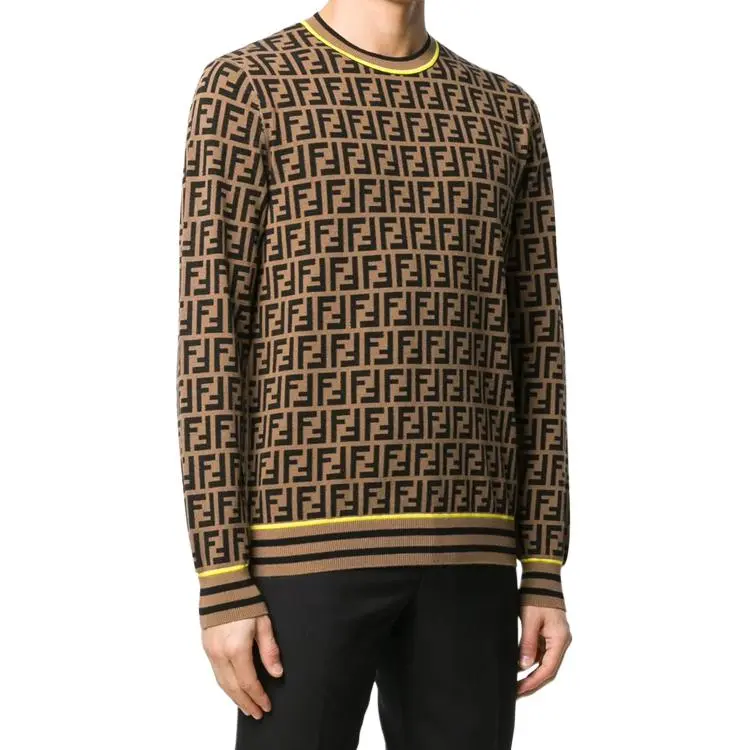 FENDI Sweaters Men Brown-4