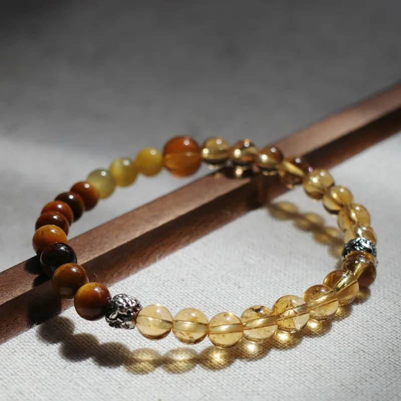 Empress 47 Concept Tiger's Eye Stone Rain Of Wealth Beaded Bracelet Unisex-3