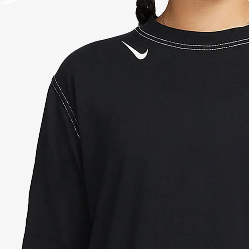 Nike Long Sleeved Dresses Women's Black-4