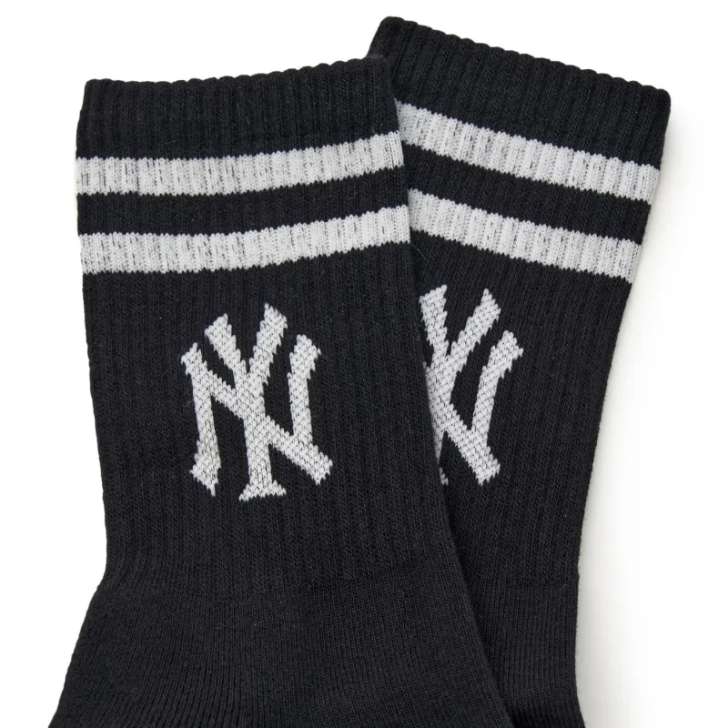 MLB New York Yankees Mid Calf Socks Unisex 1 Pack Black-4