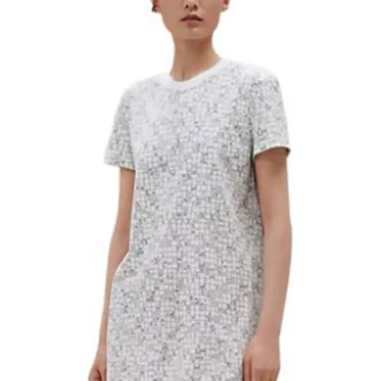 HERMES Short Sleeved Dress Women's Ecru-3