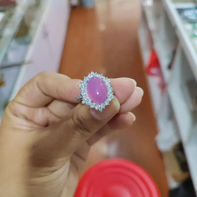 Gifts Chalcedony Jade Rings Unisex-3
