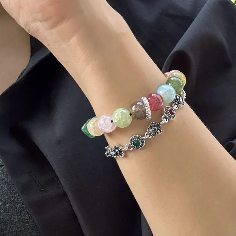 Mù Shàng Yún Yě Colored Glaze Bracelets Women's-3