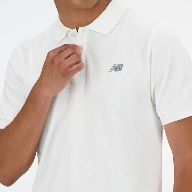 New Balance Polo Shirt Men's White-5