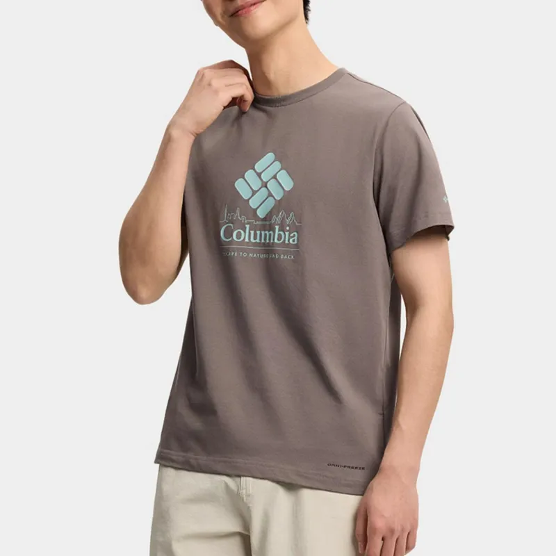 Columbia Transit T Shirt Men's Coffee-3