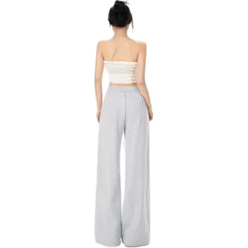 Wen Shan Casual Pants Women's Gray Blue