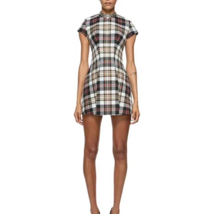 Acne Studios Runway Show Series SS25 Short Sleeved Dress Women's Multicolor-2