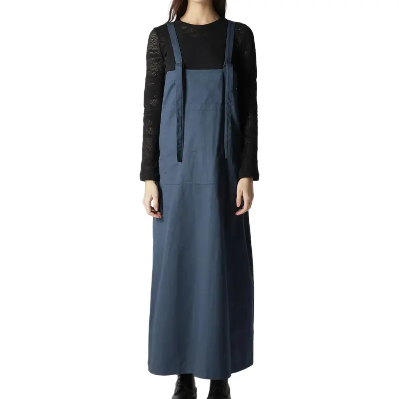 Yohji Yamamoto Sleeveless Dress Women's Blue Gray-3