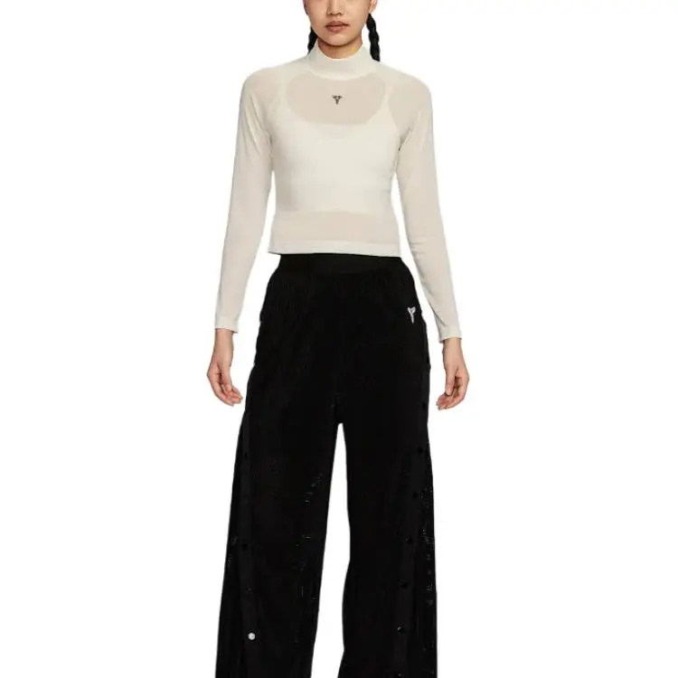 Nike Women's Kobe Bryant L/S Cropped Top Sail/Black-1