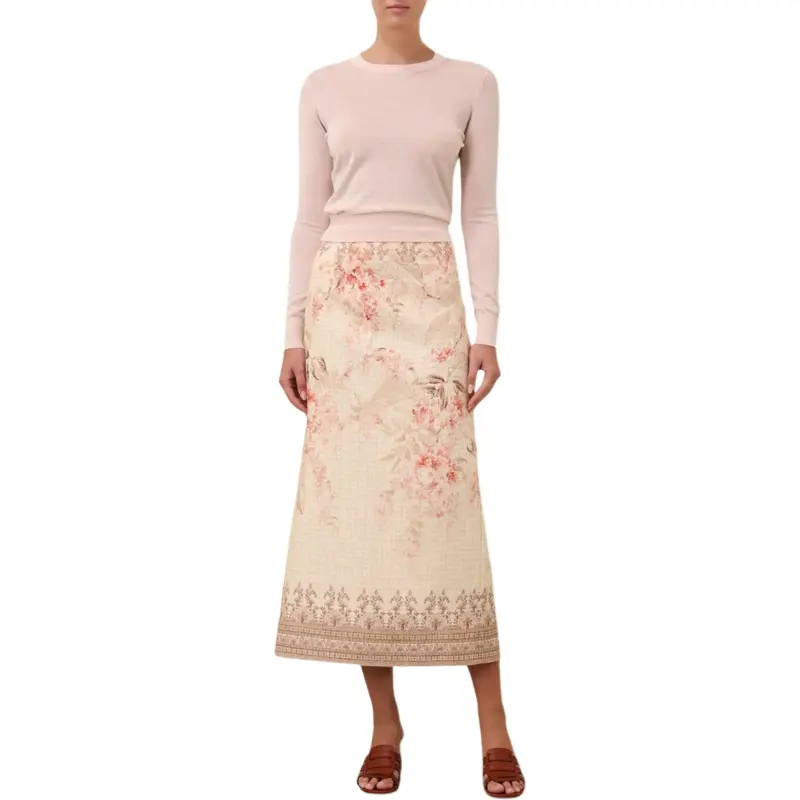 Zimmermann Illuminate Pencil Midi Skirt-1