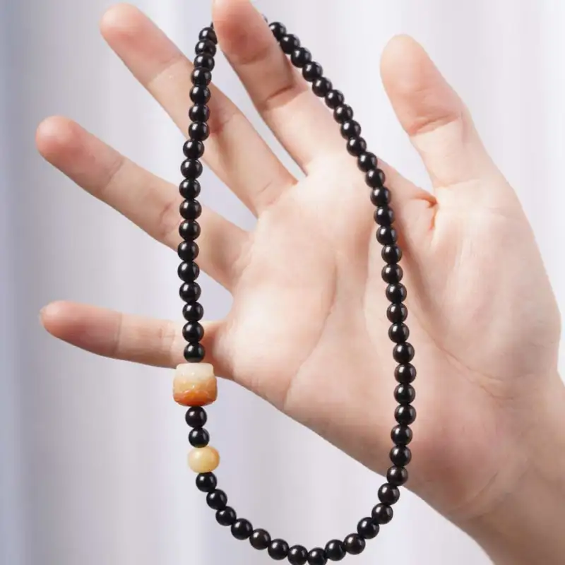 Lordship Ebony Bead Chain Unisex-1