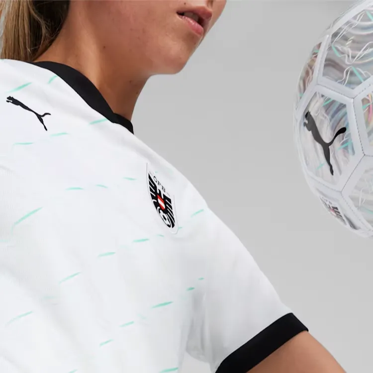 PUMA Austria 2024 Women's Away Football Jersey Soccer Jerseys Austrian 2024 Season Women's White-3
