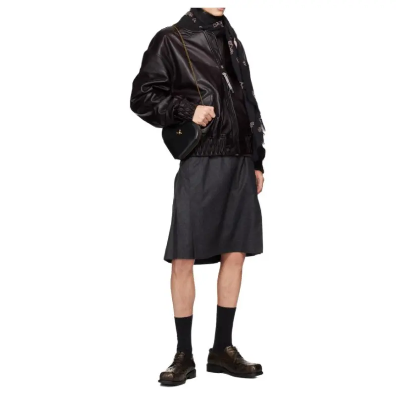 Vivienne Westwood Wool Knit Scarves Men's Black-3