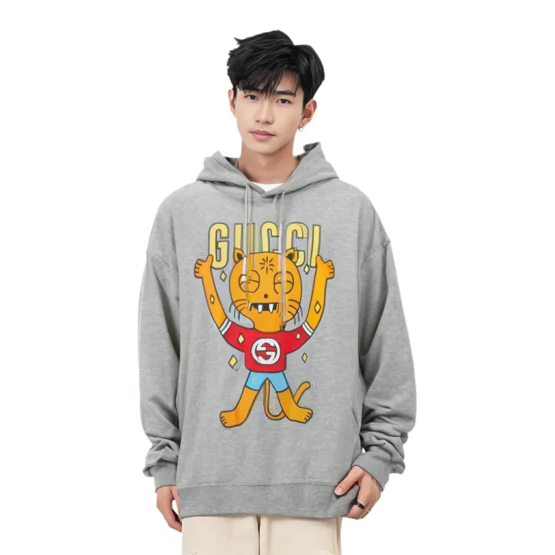 GUCCI Cartoon print Slogan print Hoodie-2
