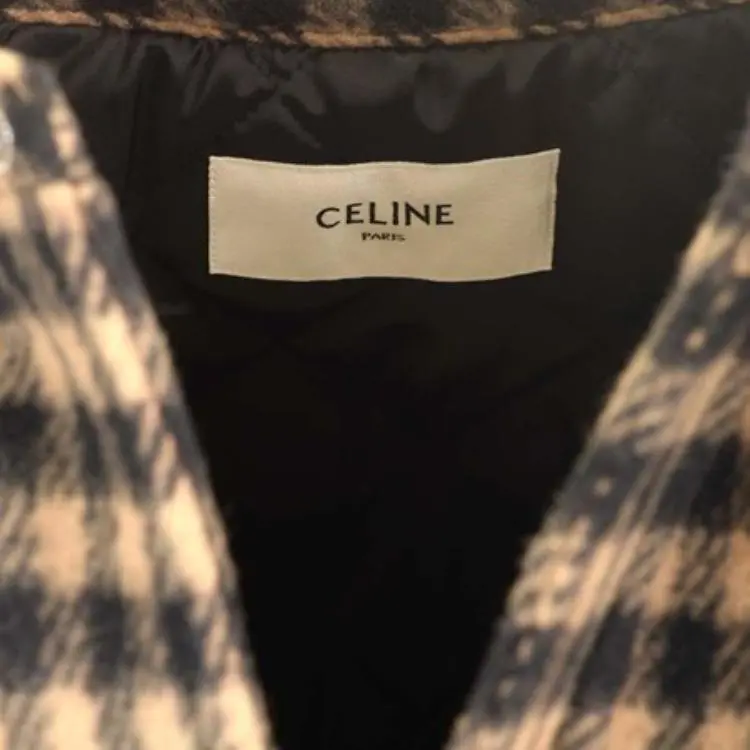 CELINE Overshirt In Checked Wool-4