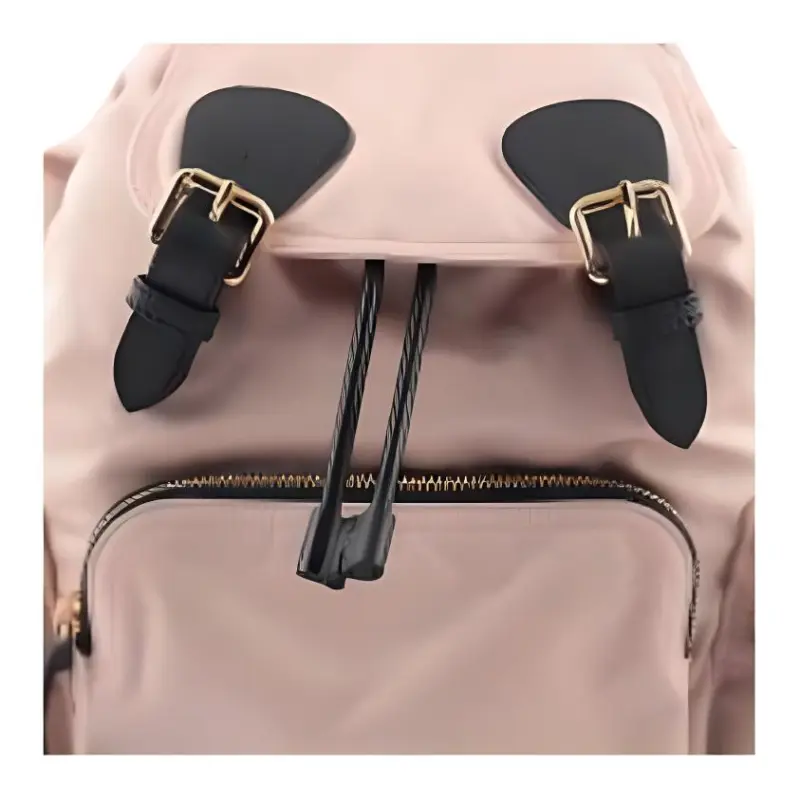 Burberry Nylon And Leather Backpack Women's Pink-1