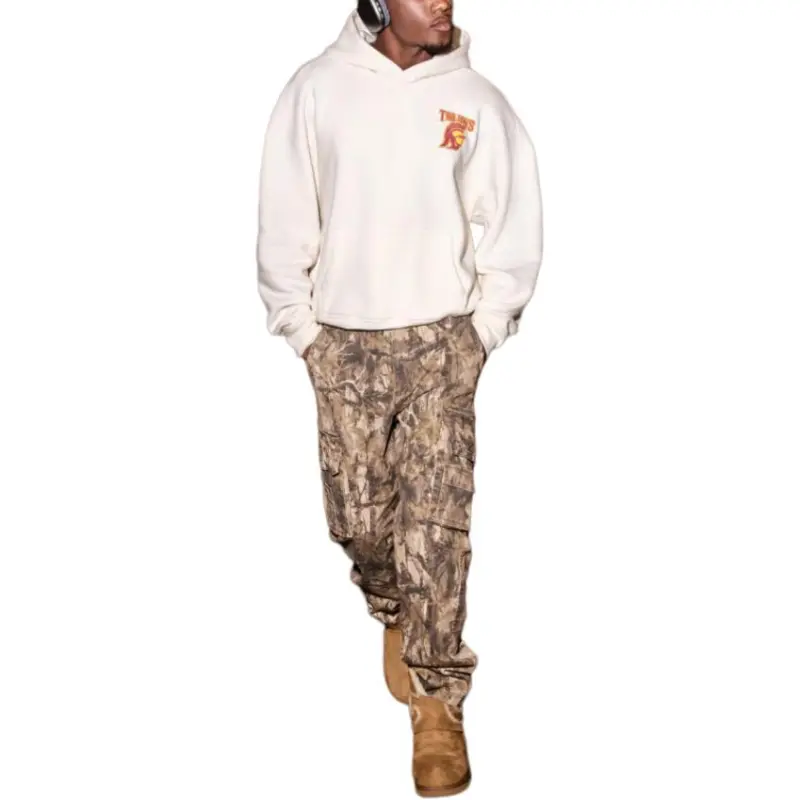 Hollister Cargo Pants Men's Tan Camouflage-1