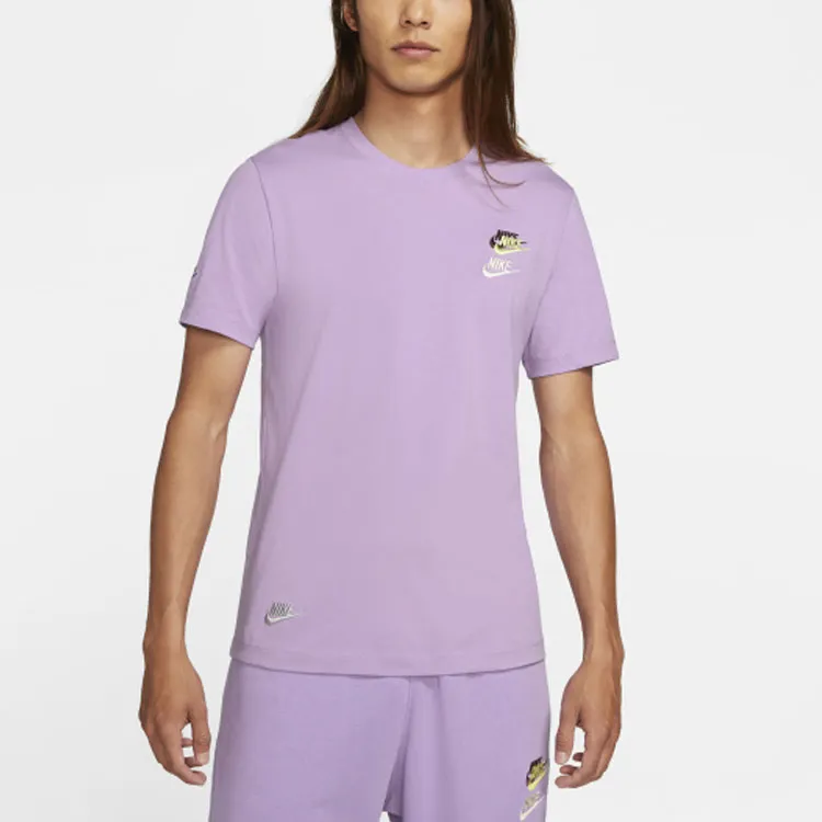 Nike T Shirts Men Purple-1