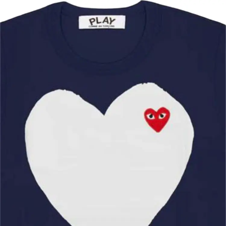 CDG Play T Shirt Unisex Marine Blue-1
